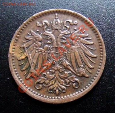 АВСТРИЯ 1 геллер (1893) до 10.01 (22.00) - Австрия 1 геллер (1893) А