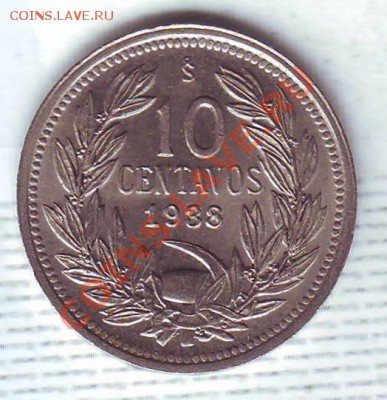 Чили.10 Сентаво.1938.Кондор.Сохран. до 13 Января - 19380039.JPG