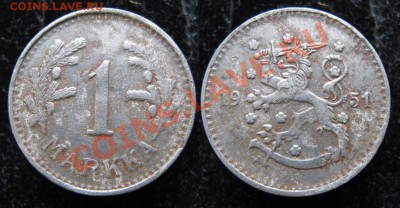 Разная инострань - 390 3 Финляндия 1 марка 1951  014