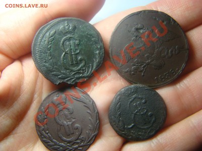 Сибирь: копейка 1773, денга 1769,копейка 1773 +2 коп 1838 СМ - DSC06036.JPG