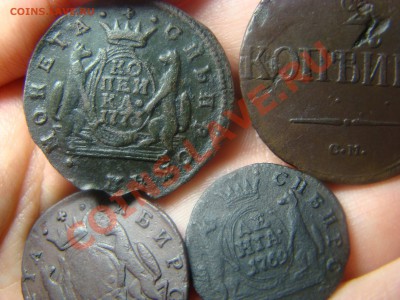 Сибирь: копейка 1773, денга 1769,копейка 1773 +2 коп 1838 СМ - DSC06037.JPG