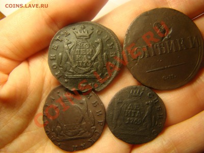 Сибирь: копейка 1773, денга 1769,копейка 1773 +2 коп 1838 СМ - DSC06035.JPG