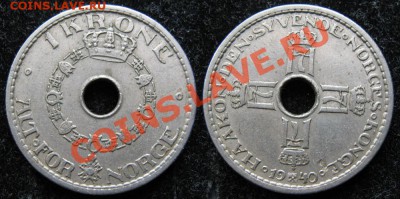 Разная инострань - 391 1 Норвегия 1 крона 1940 196