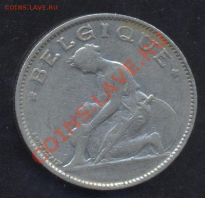 Бельгия 1 франк 1922 г.До 10.01.14 г. 22-00 МСК . - Бельгия 1 ф 1922 1