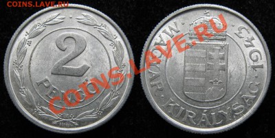 Разная инострань - 392 8  Венгрия 2 пенго 1943 250