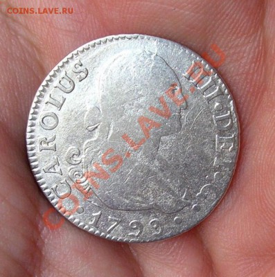 2 Реала 1799 Карл IV Испания.Серебро Сохран!!!! - 3821964255