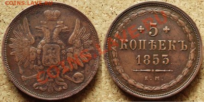 5 копеек 1853г ем предпродажная оценка - 351