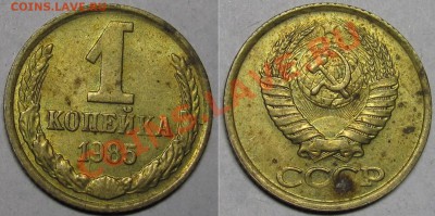 1 копейка 1985 полный раскол реверса.Оценка. - IMG_0209