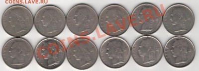 БЕЛЬГИЯ ФРАНК 1951-80 (12ШТ) ДО 16.01 В 22.00МСК (7631) - 4-ф1мн
