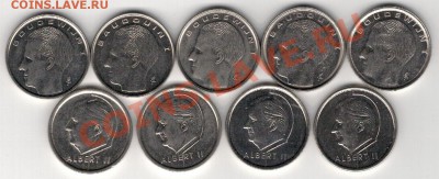 БЕЛЬГИЯ ФРАНК 1989-98 (12ШТ) ДО 16.01 В 22.00МСК (7631) - 4-ф1нж