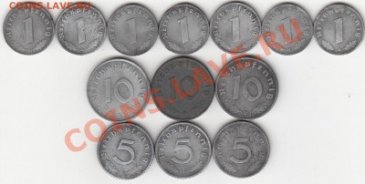 Монеты рейха 1940 - 1944, 14 шт. до 22.00 15.01 - IMG