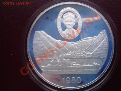 о.Святой Елены Ag-925 25 пенсов 1980 ПРУФ ШАЙБА! до 16.01 22 - Крона Елена 1980-1.JPG