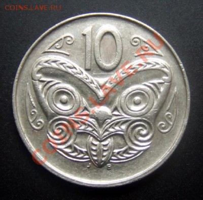 НОВ. ЗЕЛАНДИЯ 10 центов (1988) Маска Маори  до 13.01 (22.00) - Новая Зеландия 10 центов (1988) Маска маори Р