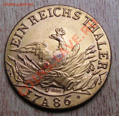 позолоченная копия талера EIN REICHS THALER 15.01.14  22.00 - Изображение 074