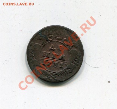 денга 1731 перечекан из копейки ПI - img034