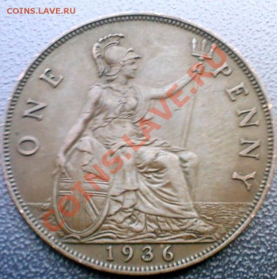 ВЕЛИКОБРИТАНИЯ ПЕННИ 1936,1938гг.до 15.01 - 14