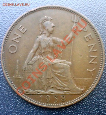 ВЕЛИКОБРИТАНИЯ ПЕННИ 1936,1938гг.до 15.01 - 12