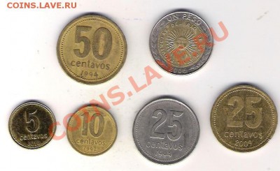Аргентина 6 монет. До 21.01 в 22.00 по МСК - Аргентина 6 монет