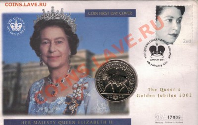 Великобритания 5£ 2002 Золотой юбилей до 20.01 в 22ч (7784) - 4-вел2002а
