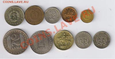 БОЛГАРИЯ - 10 монет.ЮБИЛЕЙНЫЕ 1 и 2 лева до 21.01.14 21-00 - БОЛГАРИЯ 10 монет