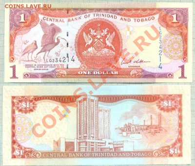 Тринидад и Тобаго, 1доллар,2006,до21.01.2014г. 22.00 по Моск - Тринидад и Тобаго 2006 1 доллар 40р
