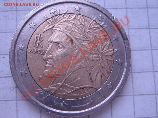 2 евро Италия 2002 БРАК - IMG_0389