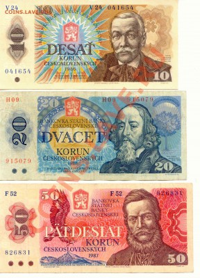 3 Боны Чехословакия 10,20,50крон до 17.01.14  21-00Мск - Chesk_1