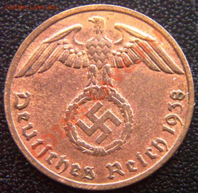 Германия (3-й Рейх)_1 рейхспфенниг 1938(А); до 16.01_22.26мс - 7268