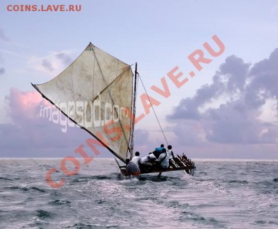 Монеты с Корабликами - bateau-pirogue