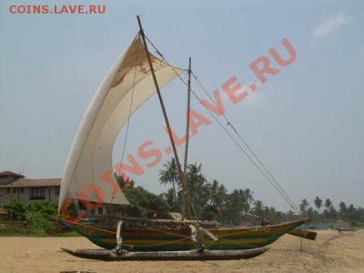 Монеты с Корабликами - 3955916-Sinhalese-Outrigger-Canoe-0
