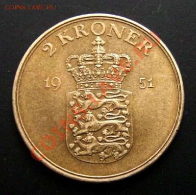 1 - Дания 2 кроны (1951) Р