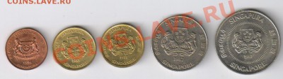 СИНГАПУР 5 монет до 23.01.2014г 21-00 - СИНГАПУР 5 монет