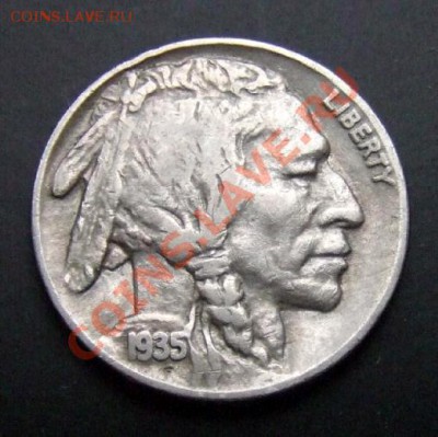 1 - США 5 центов (1935) «Бизон; индеец» А