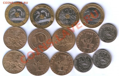Юбилейная Франция 10,20 фр. 14 шт. до 18.01. 22.00...1ДЕНЬ.. - 254