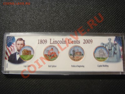 Набор 1 цент Линкольн цветная эмаль 2009(США) - DSC02883.JPG