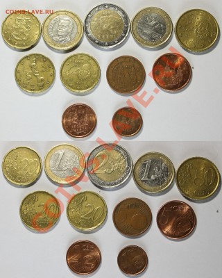 Евромонеты 11шт. (ходячка) до  24.01.14 22мск - euros_11