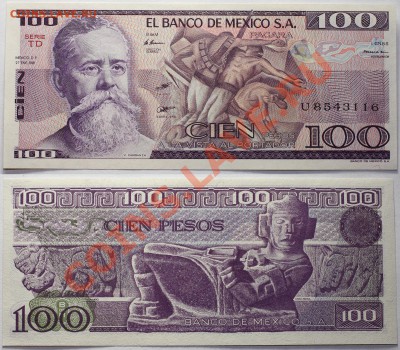 Мексика 100 песо 1981 опознание. - Mexico_100_1981