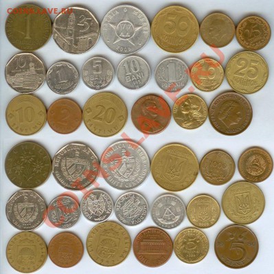 19 шт. без повторов из 11 стран до 21.00 мск 25.01.2014 - 19 монет