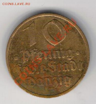 ДАНЦИГ 10 ПФЕННИГОВ 1932 ТРЕСКА ДО 23.01 В 22Ч (7790) - 4-дан1
