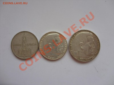 2 марки Кирха, 2 марки Гинденбург, 5 марок Гинденбург. - 2-2-5 марок аук - 2