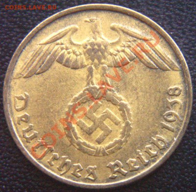 Германия (3-й Рейх)_5 рейхспфеннигов 1938(D); до 20.01_22.10 - 7354