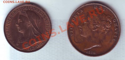 Британские Пенни 1854 и 1901 годов на оценку. - пенни.JPG