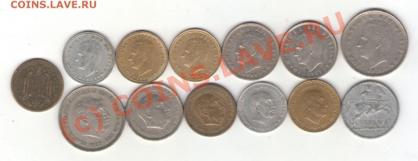 Испания (13 монет до евро) с 1 рубля до 15.02.10 в 21.00 мск - spain