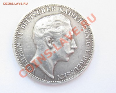Германия.Пруссия. 3 марки 1910г(А) Серебро, до 26.01.22:00мс - 3м 1910г.JPG