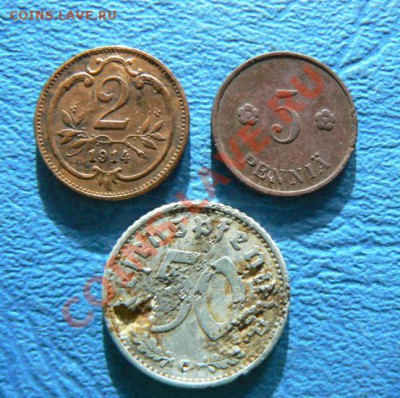 2крейцера 1914, 5пенни 1928 ,50 пфен.1935  21 00  23 01 14 - P1080737.JPG