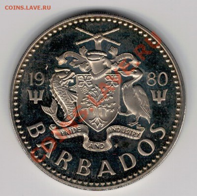 Барбадос 2$ 1980 Коралловые рыбки 27.01.14 в 22.00мск (7573) - 4-бар80
