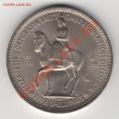 Великобритания крона 1953 до 27.01.14 в 22.00мск (7471) - 4-вел53а