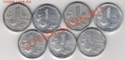 Китай цзяо 1992-99 (7шт) до 27.01.14 в 22.00мск (7771) - 4-кит1ц1990а