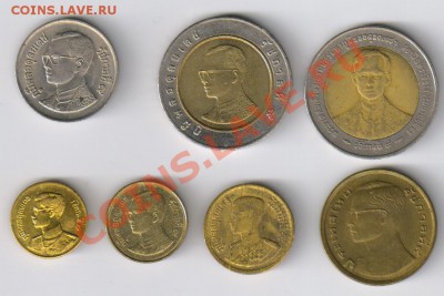 ТАИЛАНД - 7 монет от 25 с до 10 бат до 28.01.2014г 21-00 - ТАИЛАНД - 7 монет 001