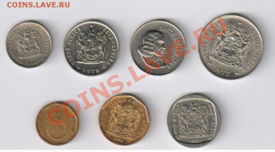 ЮАР - 7 монет 1965-2007г до 28.01.2014г 21-00 - ЮАР - 7 монет 001
